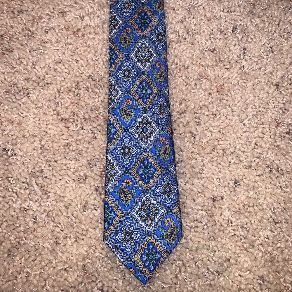 Blue and Orange Paisley Jos. A. Bank Tie